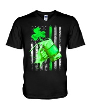 St-Patrick Flag - Beer Splash V-Neck T-Shirt tile