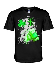 St Patrick Flag - Beer Splash Aus V-Neck T-Shirt tile