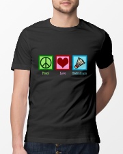 Peace Love Badminton Classic T-Shirt lifestyle-mens-crewneck-front-13