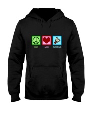 Peace Love Badminton Hooded Sweatshirt thumbnail