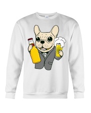 Funny Cute Dog With Beer Crewneck Sweatshirt tile