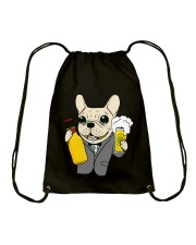 Funny Cute Dog With Beer Drawstring Bag tile