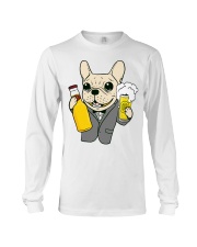 Funny Cute Dog With Beer Long Sleeve Tee tile