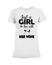 just a girl in love with her wine Premium Fit Ladies Tee tile
