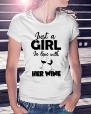 just a girl in love with her wine Ladies T-Shirt lifestyle-women-crewneck-front-7