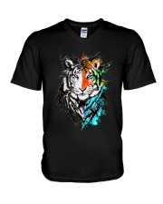 Tiger Graffiti Ver 4 V-Neck T-Shirt tile