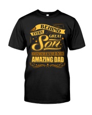 Behind every great son is a truly amzing dad Premium Fit Mens Tee tile
