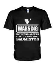 Talking About Badminton V-Neck T-Shirt thumbnail