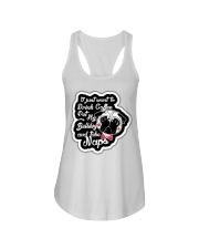 Drink Coffee Pet Bulldog Ladies Flowy Tank tile