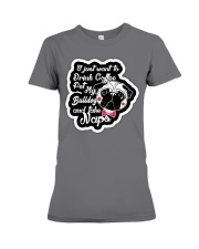 Drink Coffee Pet Bulldog Premium Fit Ladies Tee tile
