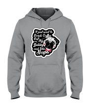 Drink Coffee Pet Bulldog Hooded Sweatshirt tile