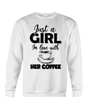 just a girl in love with her cofffee Crewneck Sweatshirt tile