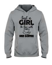 just a girl in love with her cofffee Hooded Sweatshirt tile