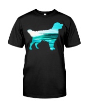 Golden Retriever Beach Premium Fit Mens Tee tile