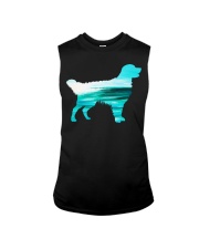 Golden Retriever Beach Sleeveless Tee tile