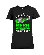 I'm Holding A Beer Premium Fit Ladies Tee tile