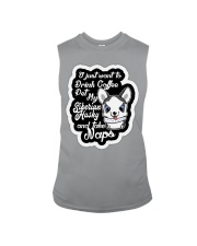Drink Coffee Pet Husky Sleeveless Tee tile