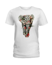 Flowered Elephant Ladies T-Shirt thumbnail