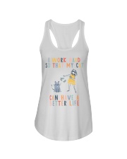 crazy cat lady Ladies Flowy Tank thumbnail