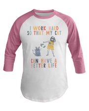 crazy cat lady Baseball Tee thumbnail