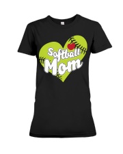 Softball Mom Premium Fit Ladies Tee tile