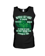 I'm silent because If I speak my mind the Irish in Unisex Tank tile
