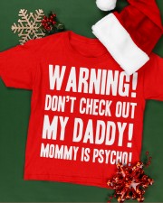Warning Don't check out my Daddy Mommy is spycho Youth T-Shirt apparel-youth-tshirt-lifestyle-front-02