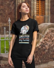 I wish I was a Unicorn so I could stab Idiots Classic T-Shirt apparel-classic-tshirt-lifestyle-06