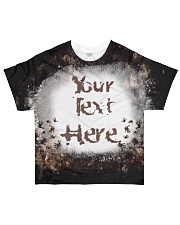 Your Text Here Bleached All-over T-Shirt front