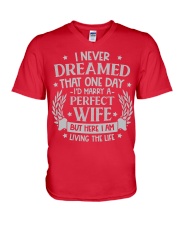 One day I'd marry a perfect wife V-Neck T-Shirt tile