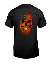 Grim Reaper US Flag Classic T-Shirt back