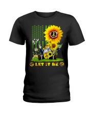 Let It Be Sunflowers Doves Ladies T-Shirt tile
