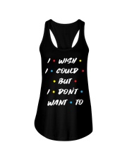 I wish I could but I don't want to Ladies Flowy Tank tile