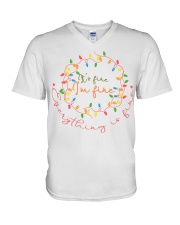 It's fine I'm fine everything is fine V-Neck T-Shirt tile