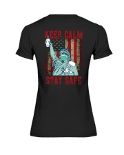 Keep Calm Stay Safe Premium Fit Ladies Tee tile