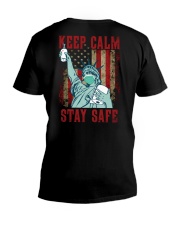 Keep Calm Stay Safe V-Neck T-Shirt tile