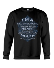 I'm a December Girl I was born with my heart Crewneck Sweatshirt tile