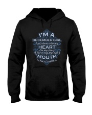 I'm a December Girl I was born with my heart Hooded Sweatshirt tile