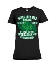 if I speak my mind the Irish in me is gonna Premium Fit Ladies Tee tile