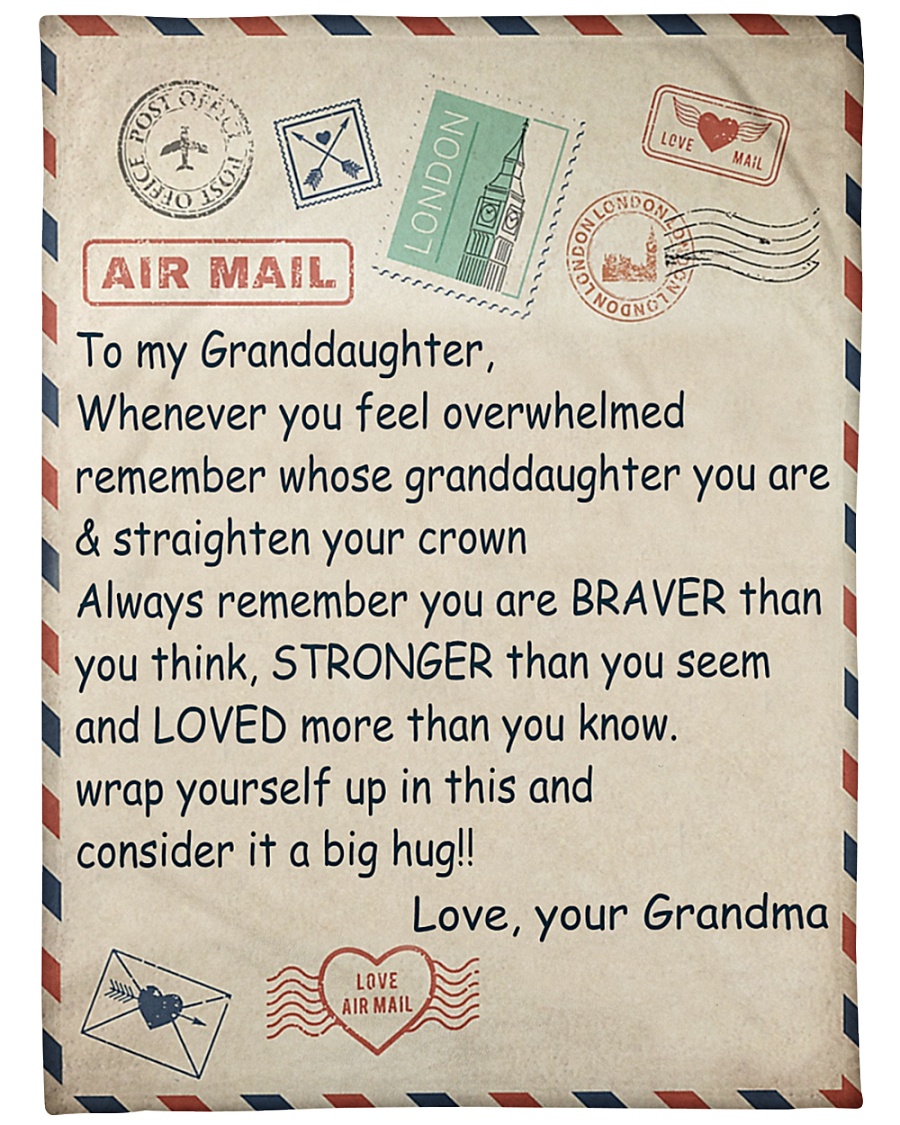TO MY GRANDDAUGHTER Large Fleece Blanket - 60" x 80"