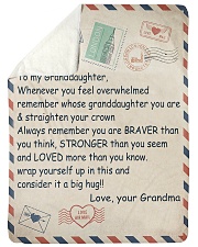 TO MY GRANDDAUGHTER Large Sherpa Fleece Blanket - 60" x 80" thumbnail