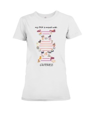 My DNA is mixed with Cuteness Premium Fit Ladies Tee tile