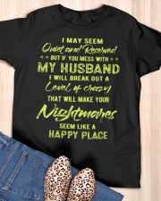 My Husband is Happy Place Ladies T-Shirt apparel-ladies-t-shirt-lifestyle-front-59