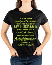 My Husband is Happy Place Ladies T-Shirt custom-t-shirts-ladies-lifestyle-front-92