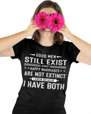 Good Men Still Exist and Happy Marriages Ladies T-Shirt custom-t-shirts-ladies-lifestyle-front-75
