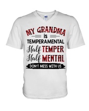 MY GRANDMA IS TEMPERAMENTAL - AMAZING GIFT FOR GRANDCHILDREN V-Neck T-Shirt tile