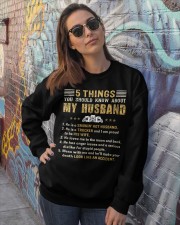 5 Things You Should Know About My Husband Crewneck Sweatshirt lifestyle-unisex-sweatshirt-front-3