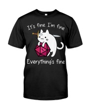 Everything is fine Cat Premium Fit Mens Tee tile