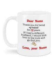 Personalized Name And Years Aniniversary Mug For Husband Mug back