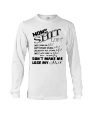Moms Shit List Long Sleeve Tee tile